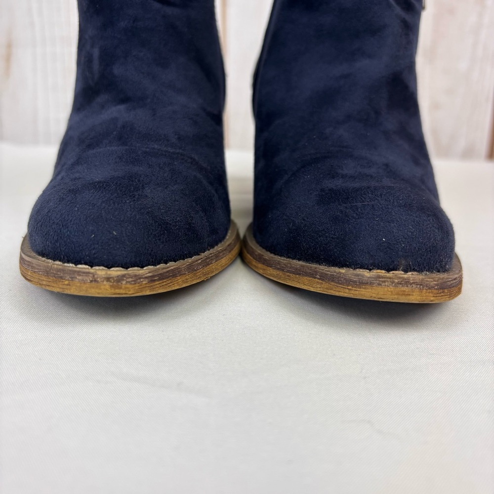 Xti Territory Ankle Boots Suede Chunky Western Casual Booties Blue Sz 36/5.5 - Picture 7 of 15